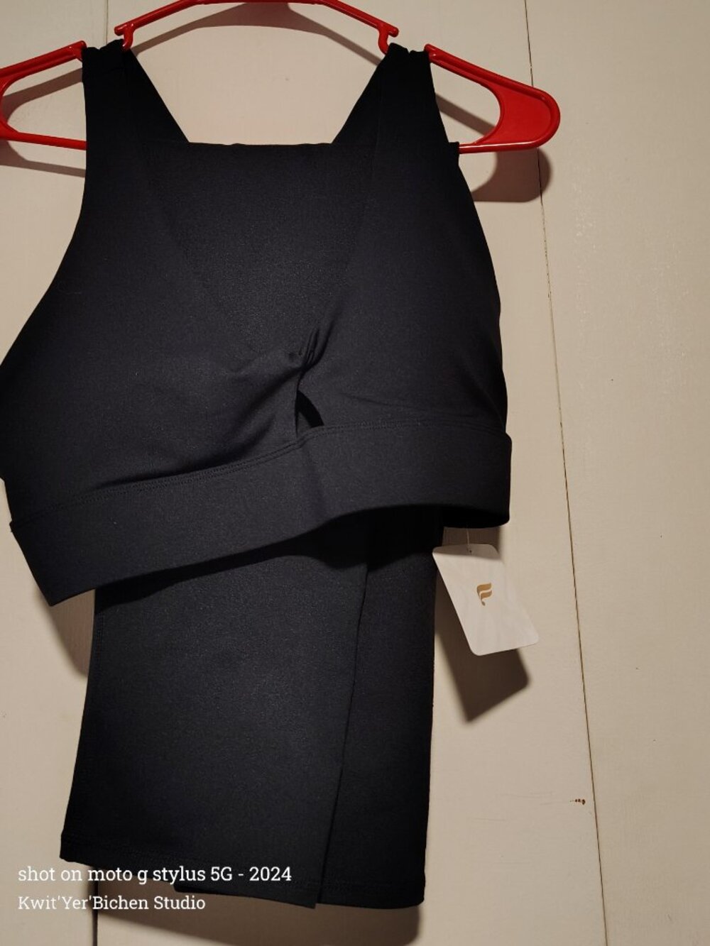 Fabletics Black Leggings & NWT Top